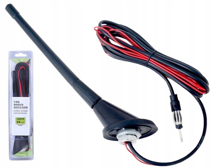 

Antena Samochodowa Ze Wzmacniaczem 24cm
