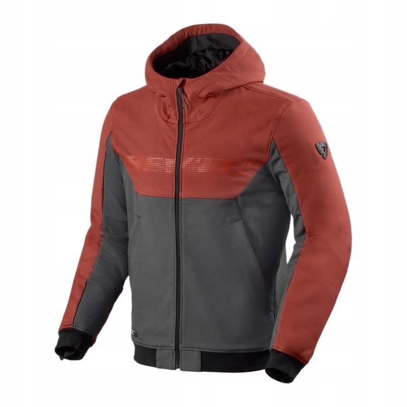 Motocyklová mikina Revit Parabolica 2 Burgundy Red/grey červená šedá