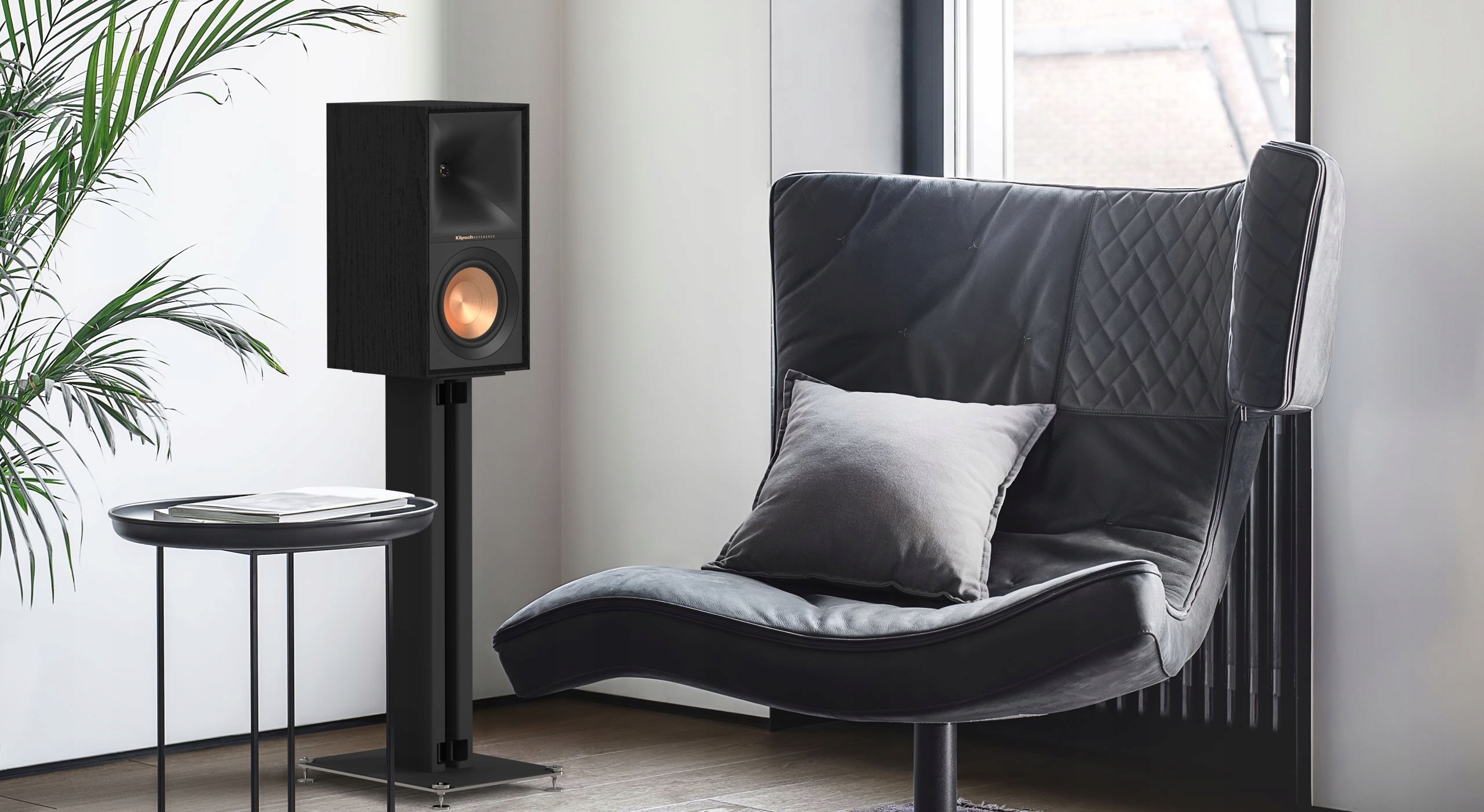 KLIPSCH NEW REFERENCE BASE R-50M KOLUMNY GŁOŚNIKOWE PODSTAWKOWE CZARNE PARA Skuteczność 92 dB