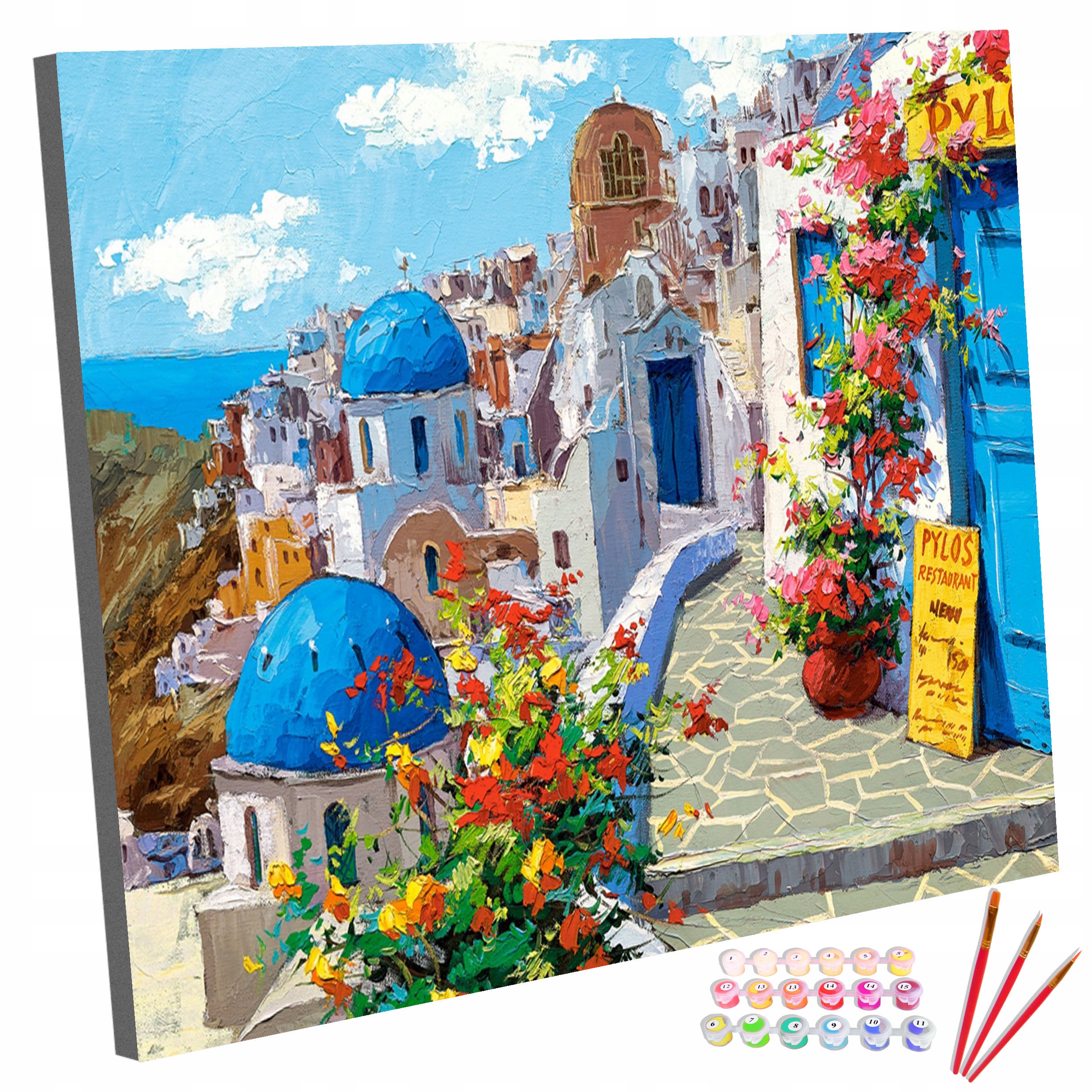 Sada Obraz na malování Malování Podle Čísel Na rámu Santorini 40x50 cm