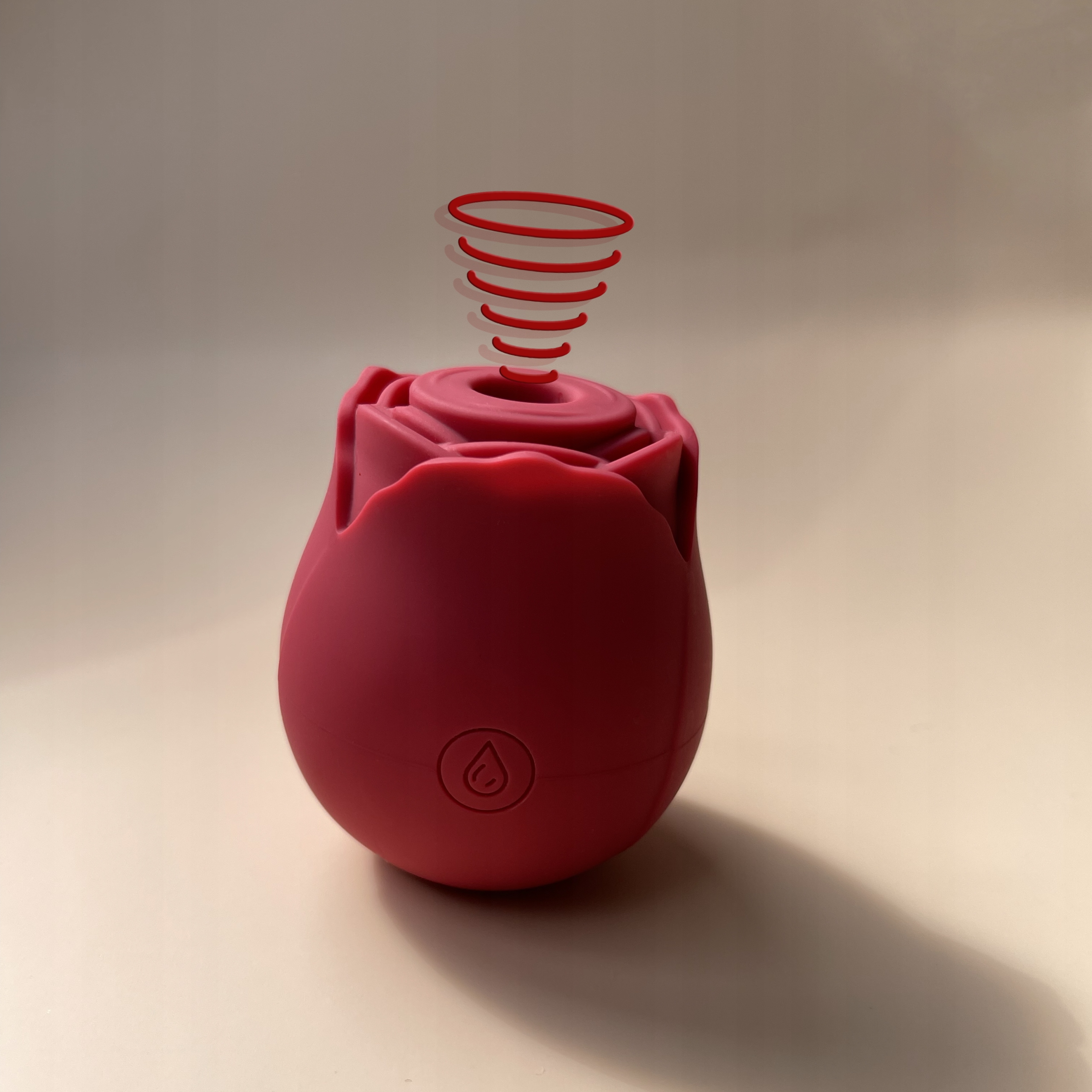 Wibrator Damski Stymulator Łechtaczki Powietrzny Ssący Róża 10 Trybów USB – Czerwony