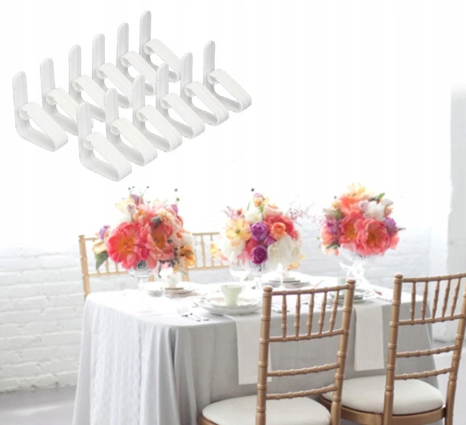 KLIPSY DO OBRUSÓW UCHWYTY KLAMRY DO STOŁU 12 SZTUK Typ obrus