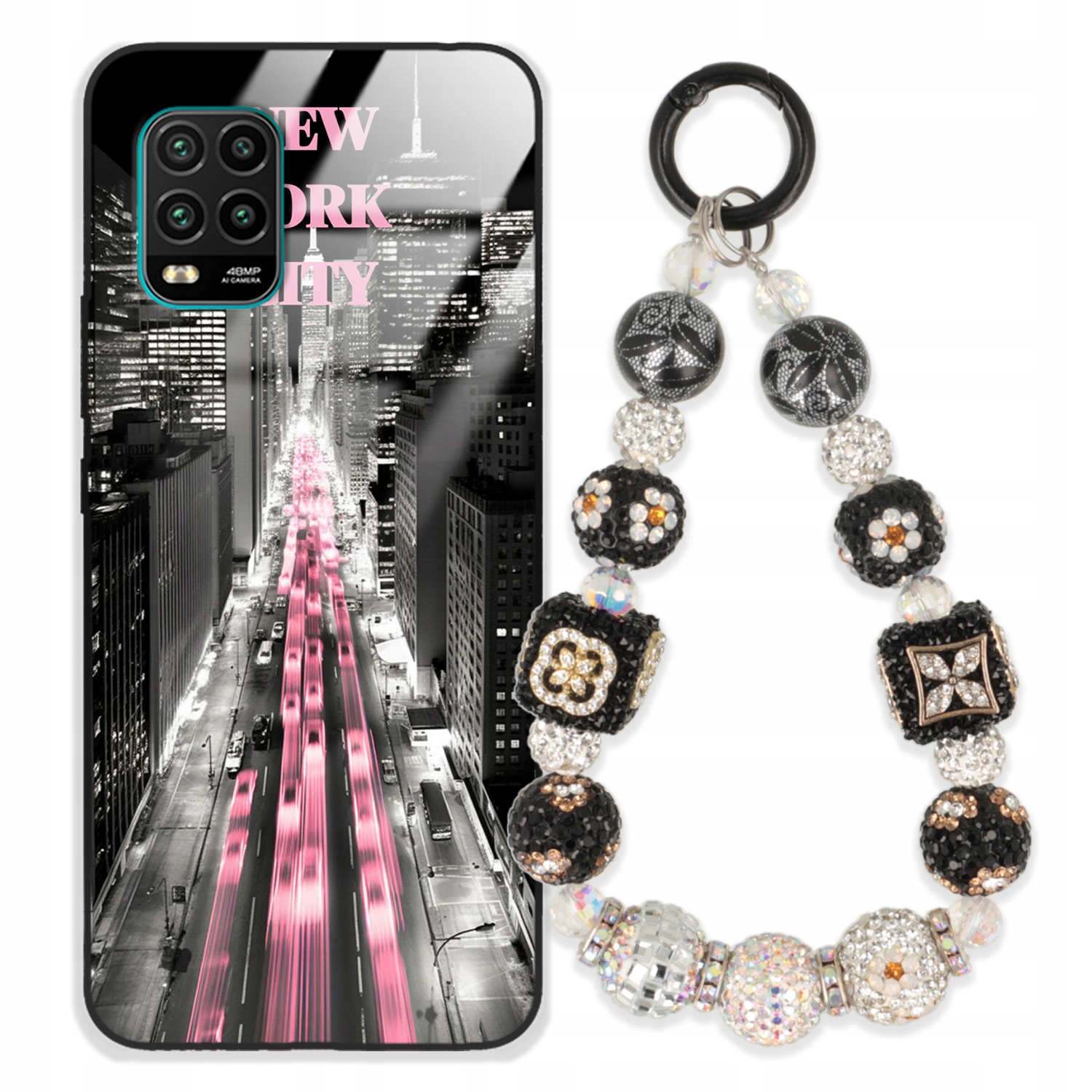 Etui Pre Xiaomi Mi 10 Lite Glass Kľúčenka Elegantné Premium Puzdro Wz