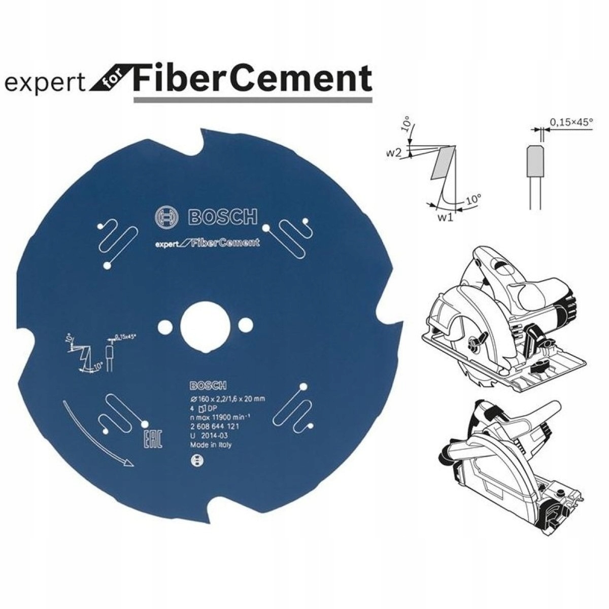 BOSCH TARCZA WIDIOWA 160 x 20 4z Expert do Cementu Marka Bosch