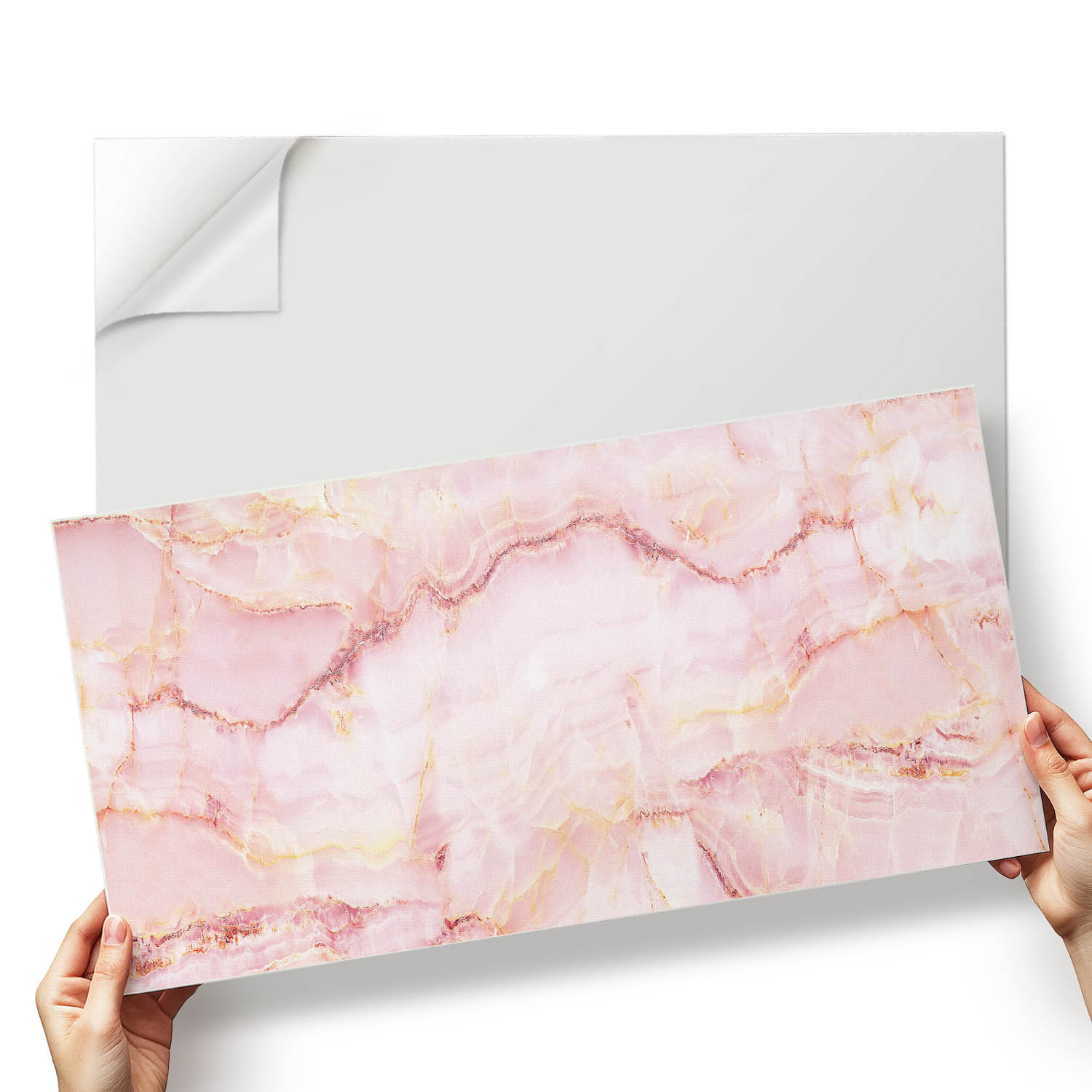Sada samolepících Pvc dlaždic Vlny na mramorovém pozadí 6x60x30 cm