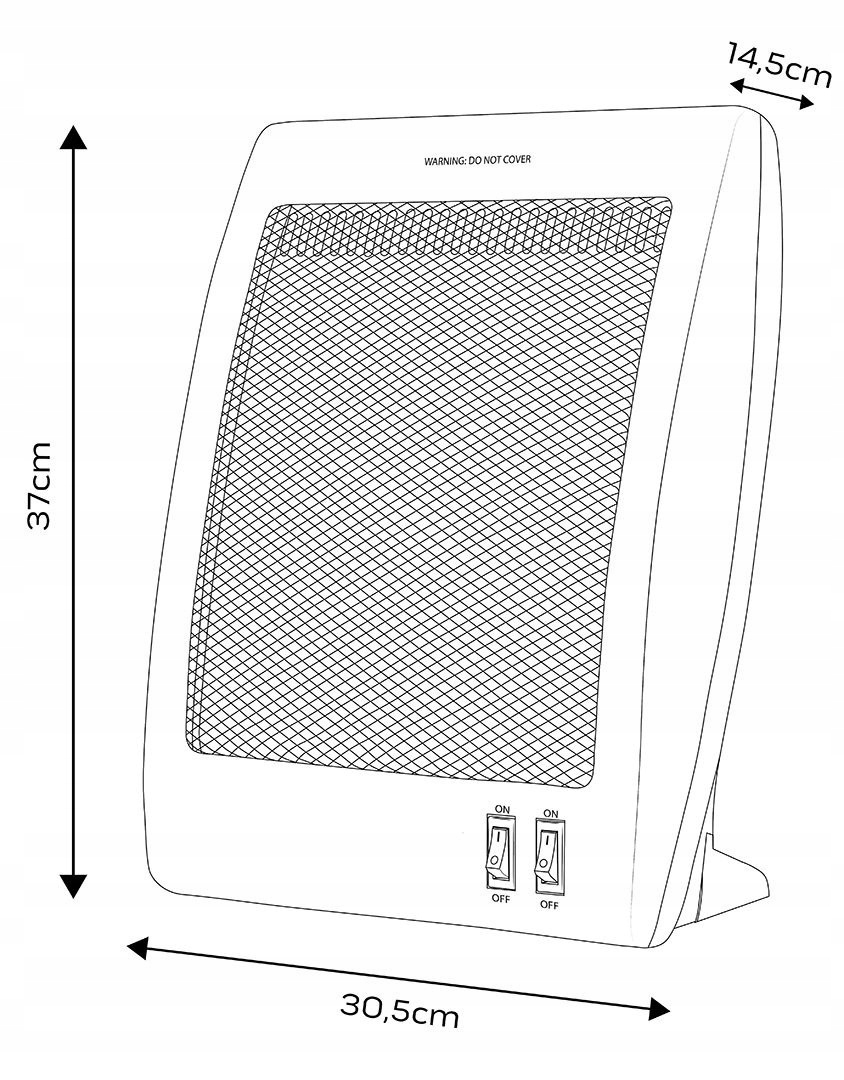 KWARCOWY PROMIENNIK PODCZERWIENI 400W/800W NEO TOOLS Moc maksymalna 800 W