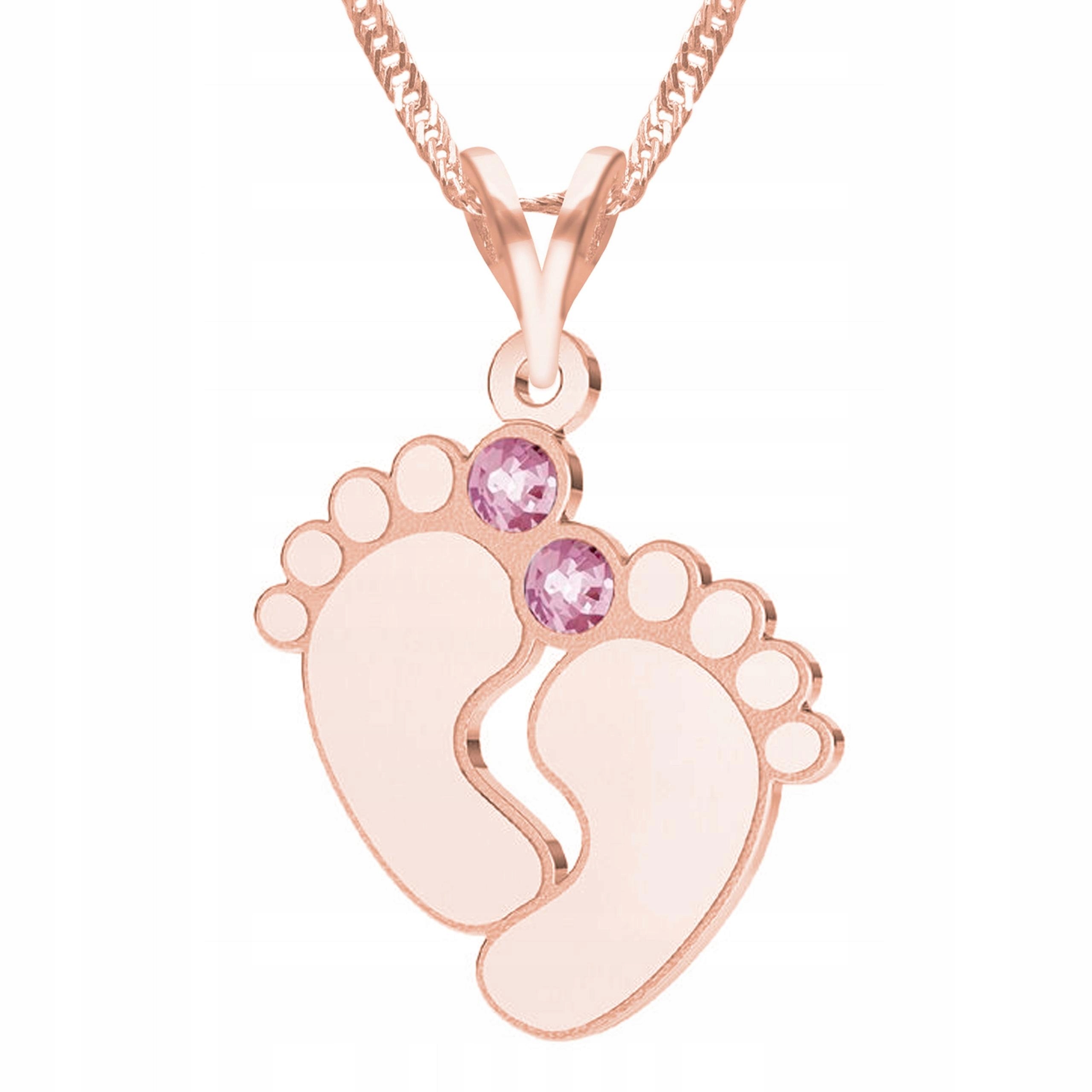 Náhrdelník Pozlacené nohy pro dětské nohy Family Stříbro 925