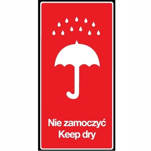 

Etykiety Naklejki Ostrzegawcze Nie Zamoczyć 100szt