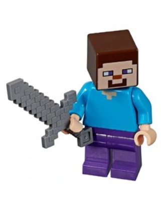 

Minifigurka min009 m Lego Minecraft Steve miecz