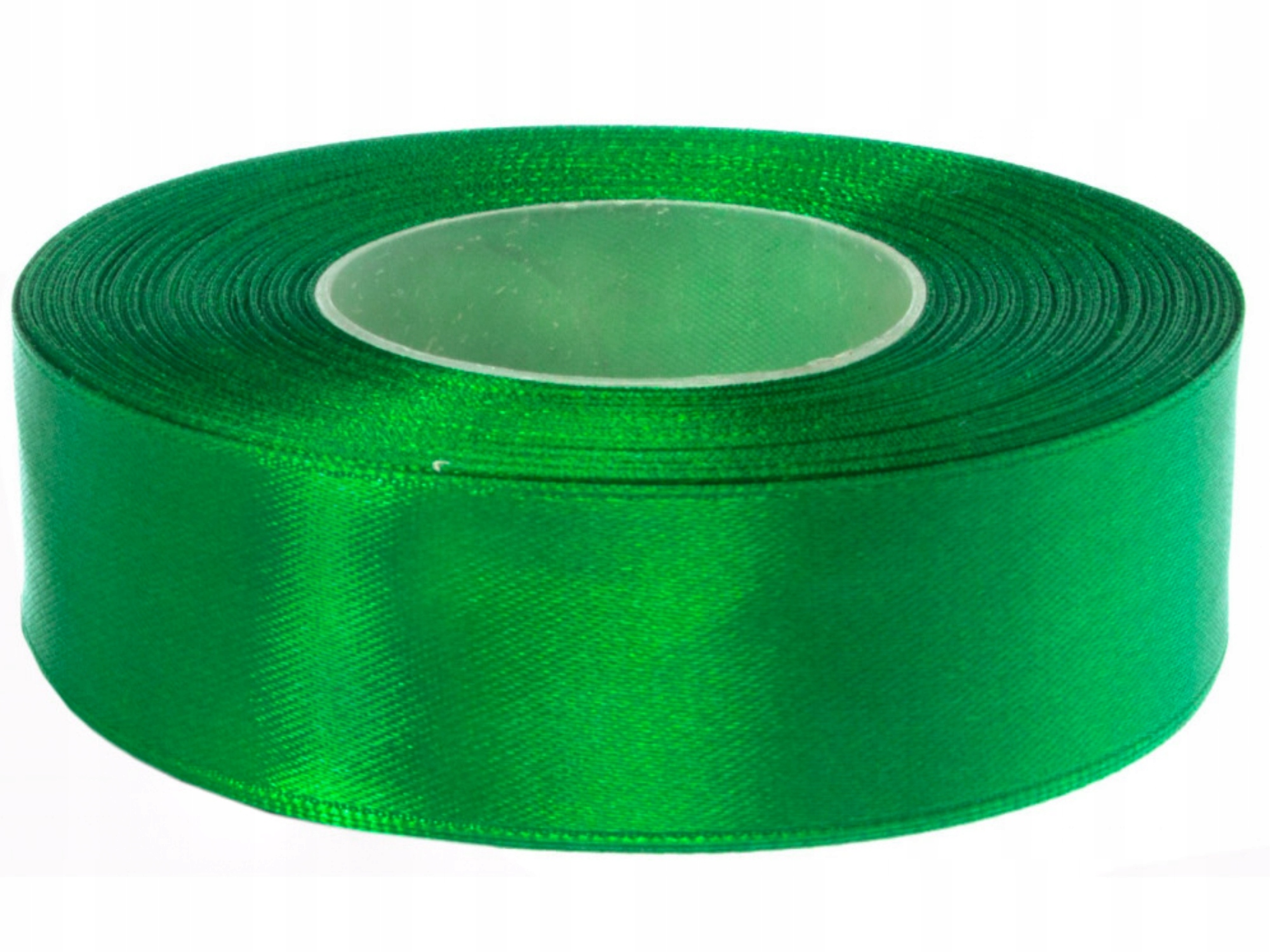 TASIEMKA satynowa wstążka atłasow 25mm 32m ZIELONA