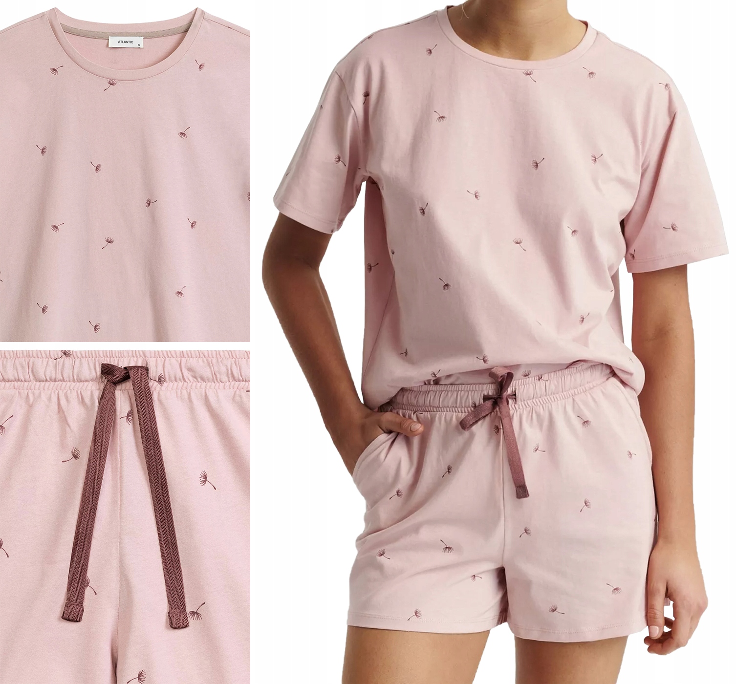 Dámské Pyžamo Atlantic NLP-491 jarní letní komplet 100% Bavlna XL