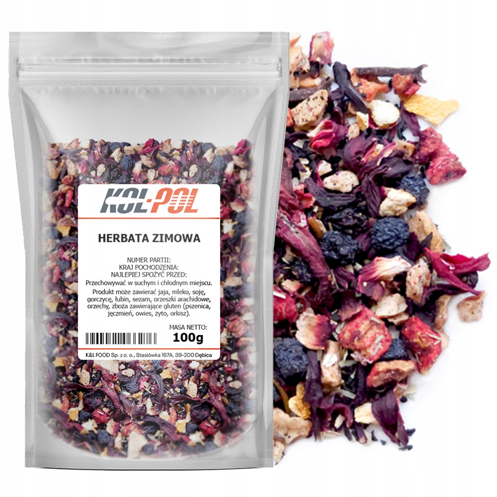 Levně Čaj Zimní Ovocný 100g Vánoční Hibiskus ovoce a koření Kol-Pol