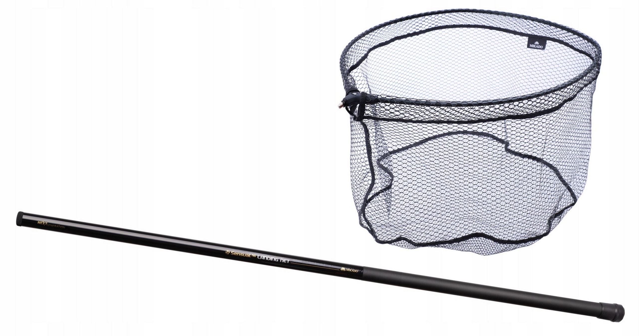 Mikado Długi podbierak Sztyca 3m kosz gumowana siatka