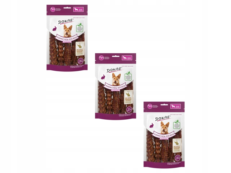 Przysmak dla psa Dokas Comber Króliczy 3 x 120 g