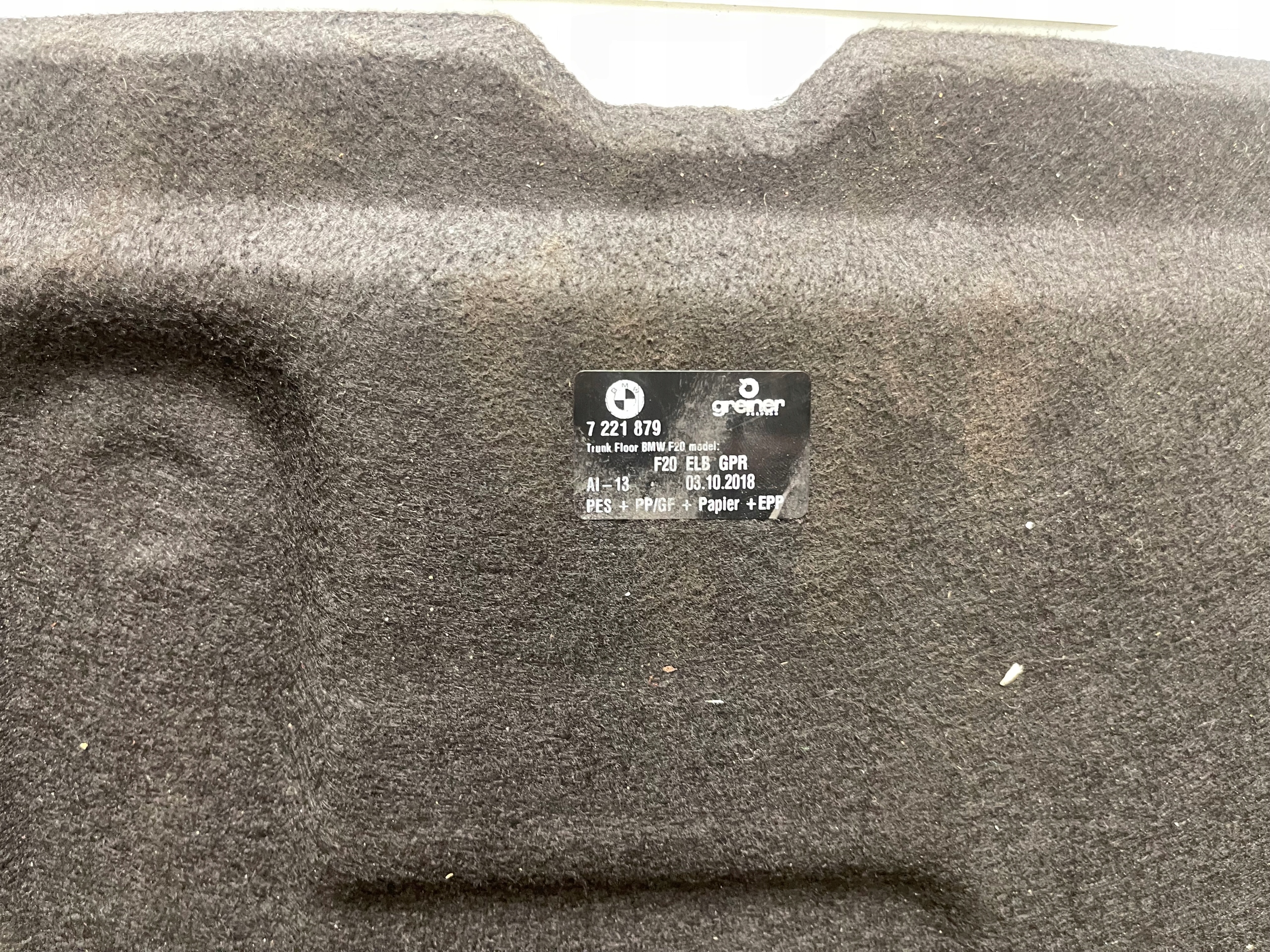 mats floor boot BMW F20 7221879