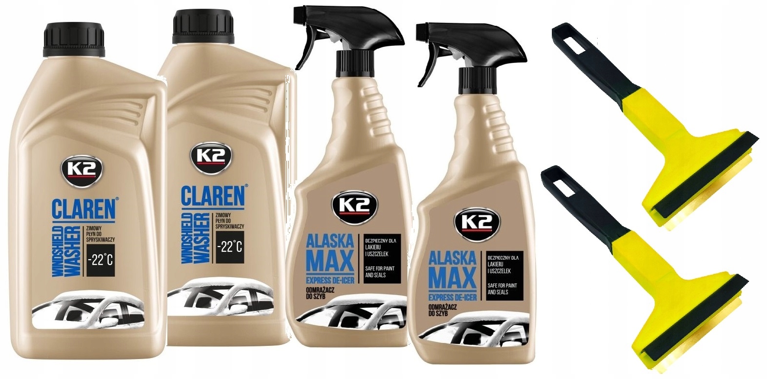 K2 CLAREN PŁYN ZIMOWY ALASKA ODMRAŻACZ MOSIĘŻNA SKROBACZKA DO SZYB MURSKA