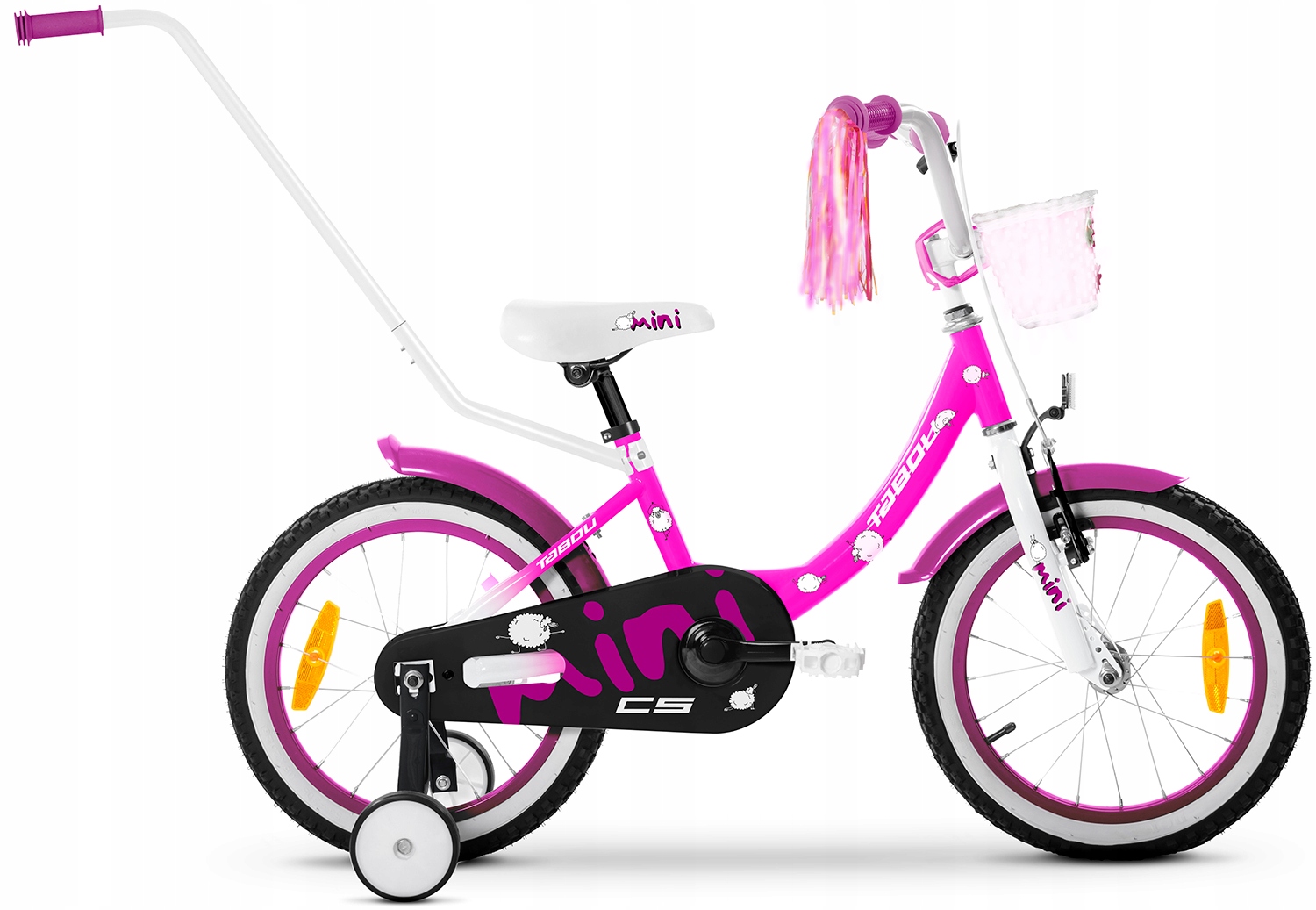 Rower 18 Tabou Mini Cs różowo-biały