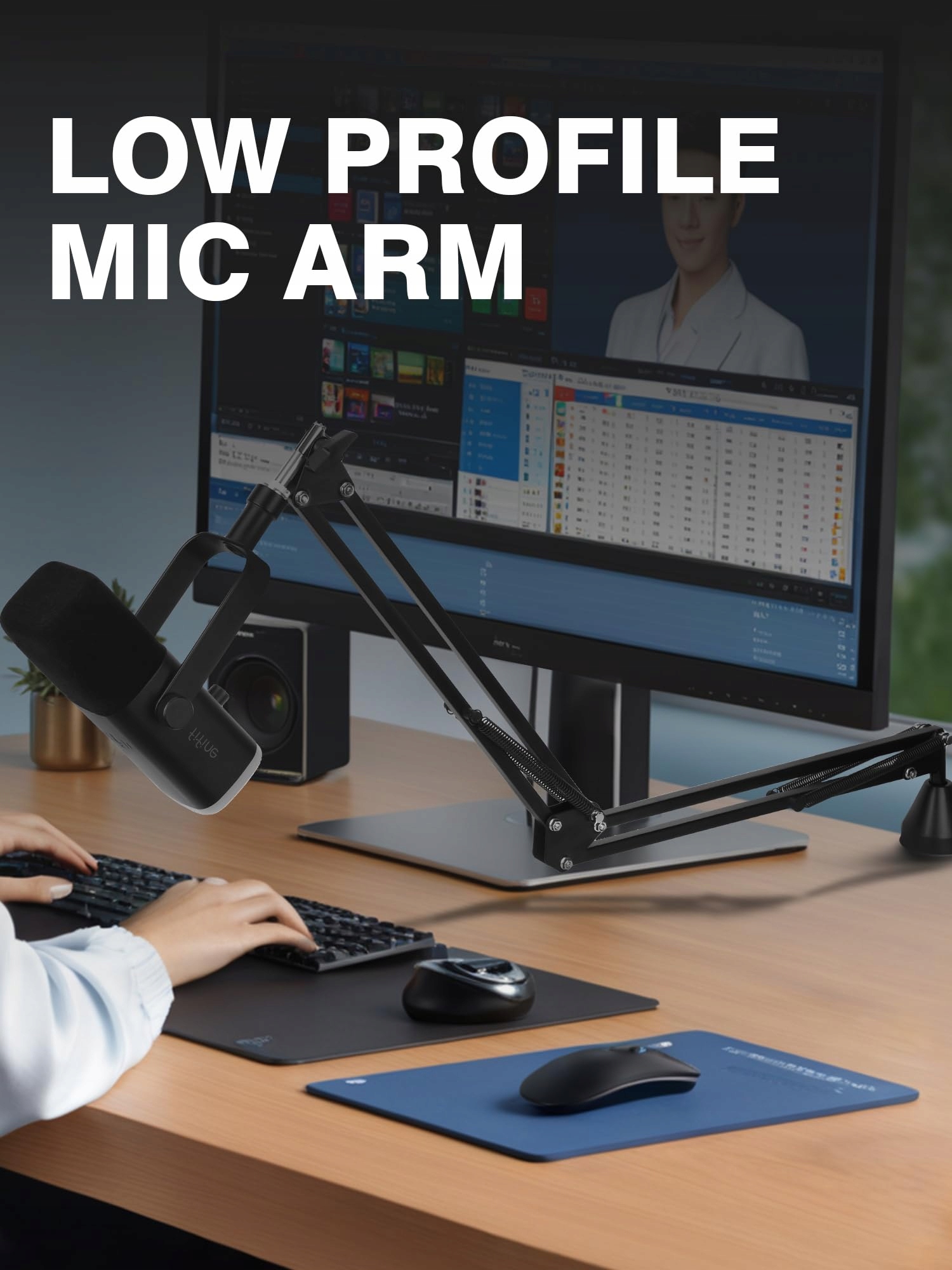 YOUSHARES Niski Profil Ramię Mikrofonowe Kompatybilne z Blue Yeti — miniatura 2