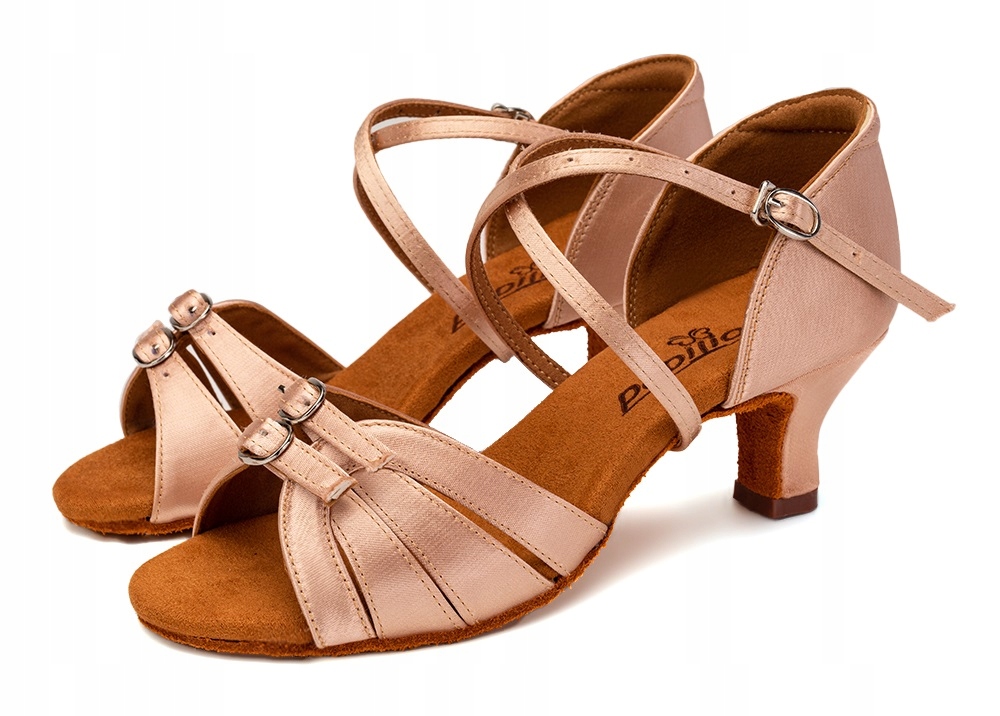 Buty Do Tańca Taneczne Regulowane Klamry Zapinane Delikatne Skin 5,5cm