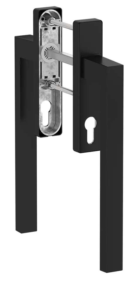 Medos obojstranná kľučka na dvere Hs s vložkou čierna Ral 9005