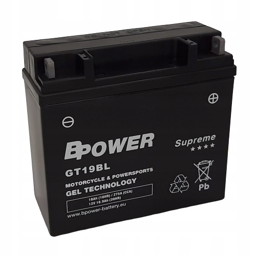 Akumulator żelowy BPower GT19BL Gel 12V 18Ah 275A zamien. YT19BL-BS , 51913