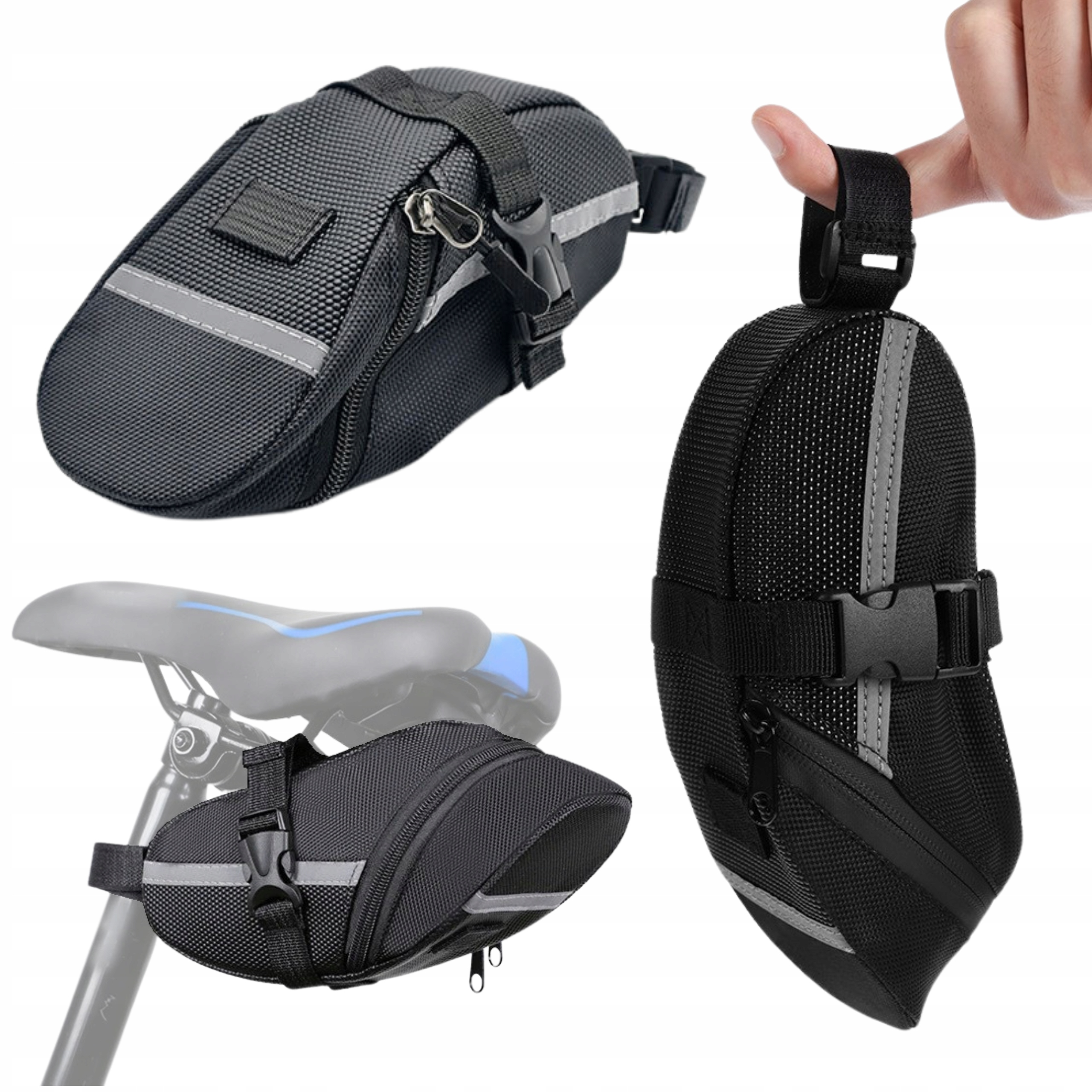 SAKWA ROWEROWA POD SIODEŁKO SASZETKA ETUI WODOODPORNA TORBA TYLNA 1,7L