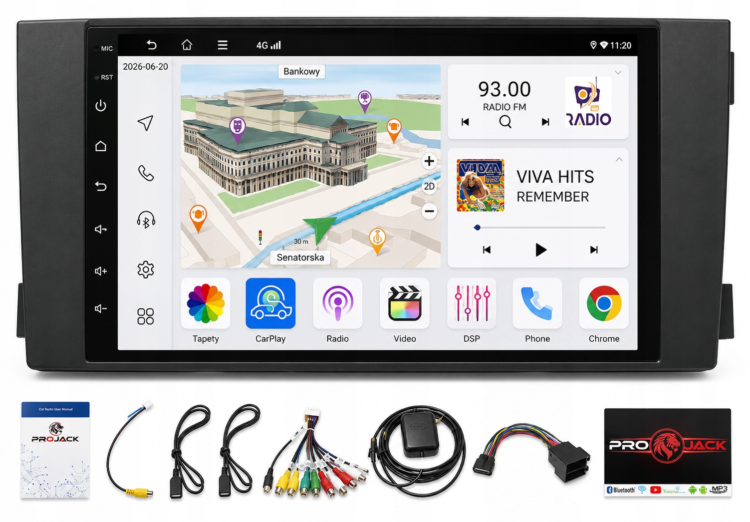 Rádio Navigácia Android Audi A6 C5 Android Gps Wifi Usb Carplay 4GB 64GB