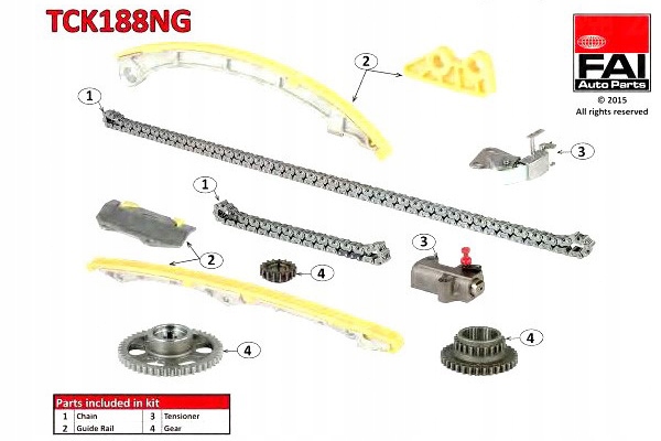 FAI ZESTAW ŁAŃCUCHA ROZRZĄDU HONDA ACCORD VII 2.4