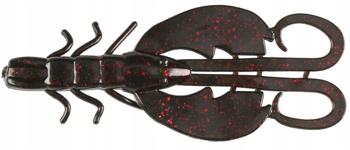 Berkley Crazy Legs Chigger Craw 10cm Black Red Fleck 1307380