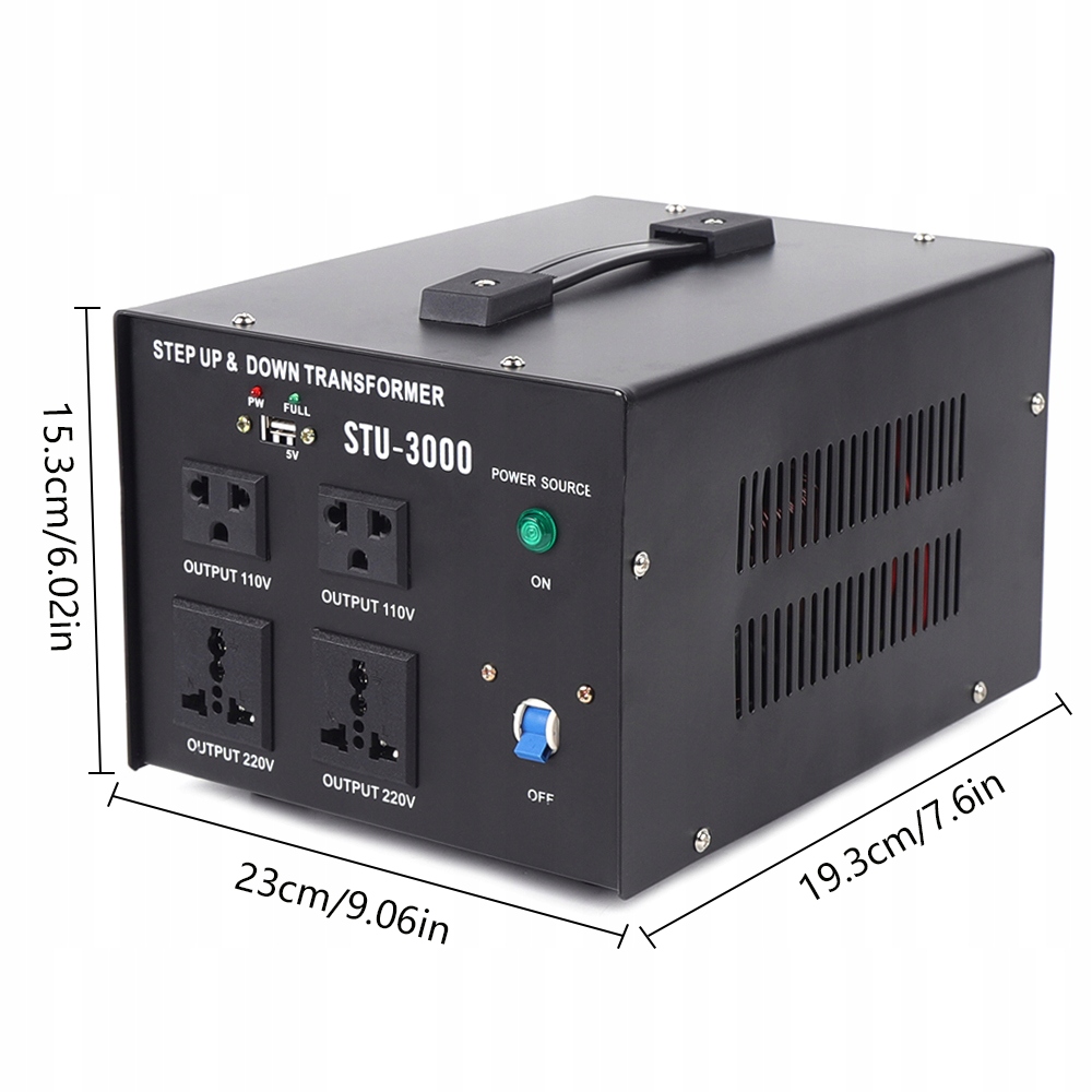 220V / 110V 3000W Konwerter Napięcia Transformator z Usb EAN (GTIN) 763431821445