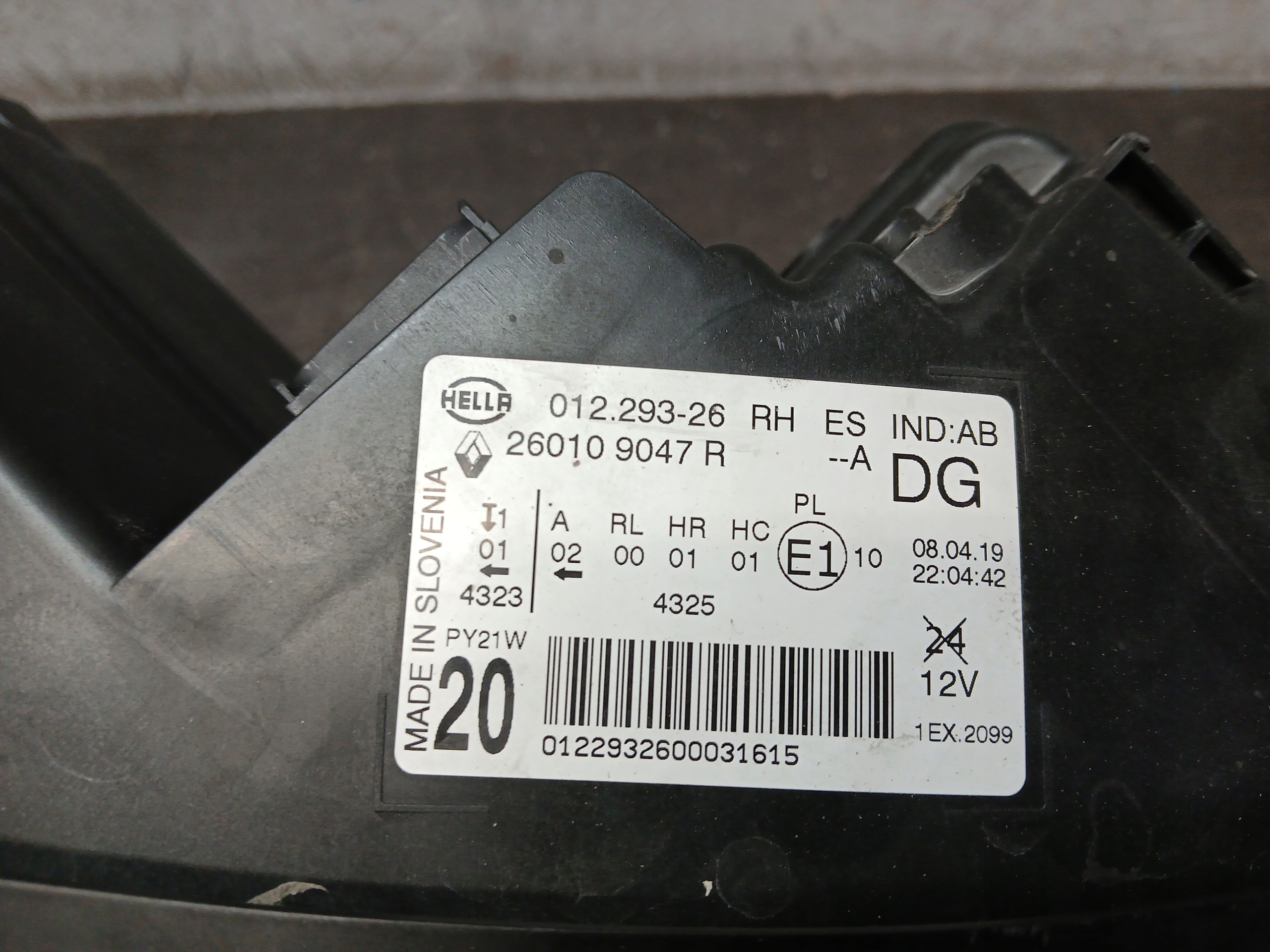 light front right RENAULT SCENIC IV 4 FULL LED 260109047R