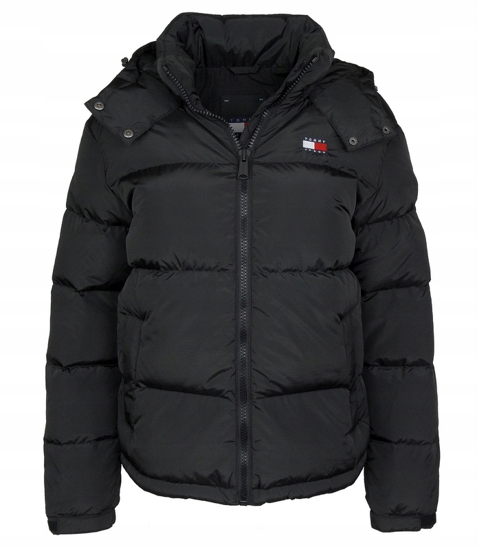 Tommy Jeans Dámská prošívaná péřová bunda, černá, 5XL