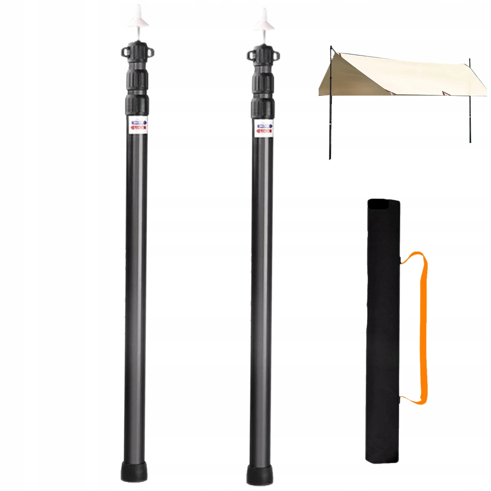 Stožár pro Tarpy Sloupky Konstrukce pro plachty Podpěry Stojany Tarp 2x Pole