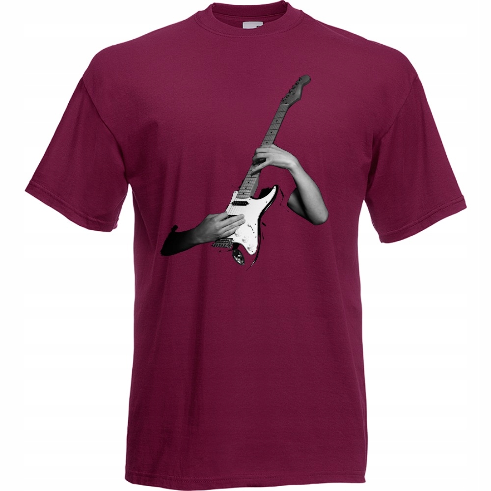 

Koszulka gitara gitatzysta Czarny!!! XL burgund