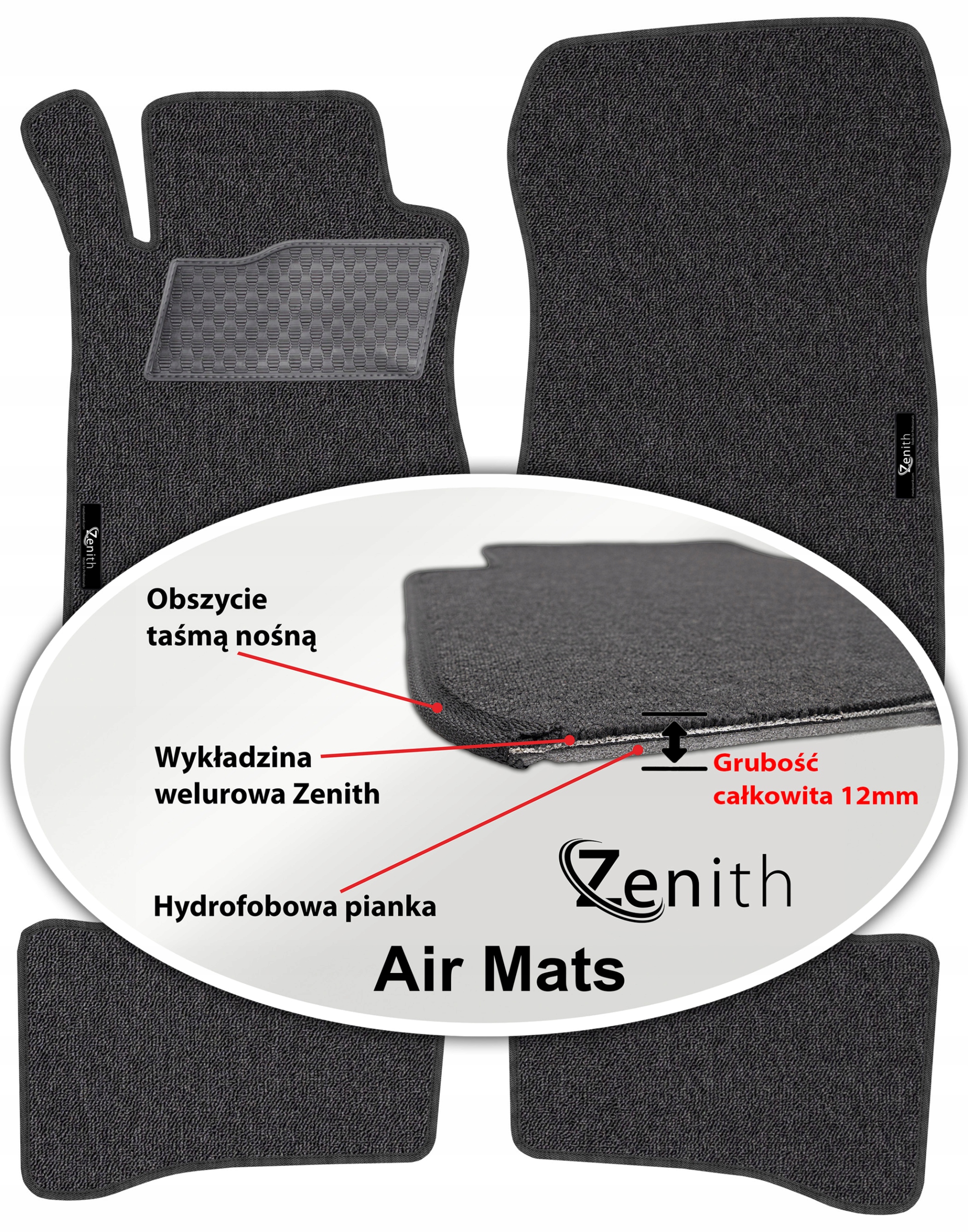 Mercedes Clk A208 Cabrio 97-02 Velúrové koberčeky do auta Zenith Air Mats