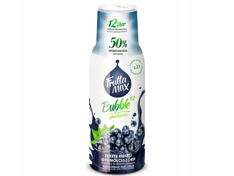 

Syrop Fruttamax BUBBLE12 Czarna Porzeczka 500 ML