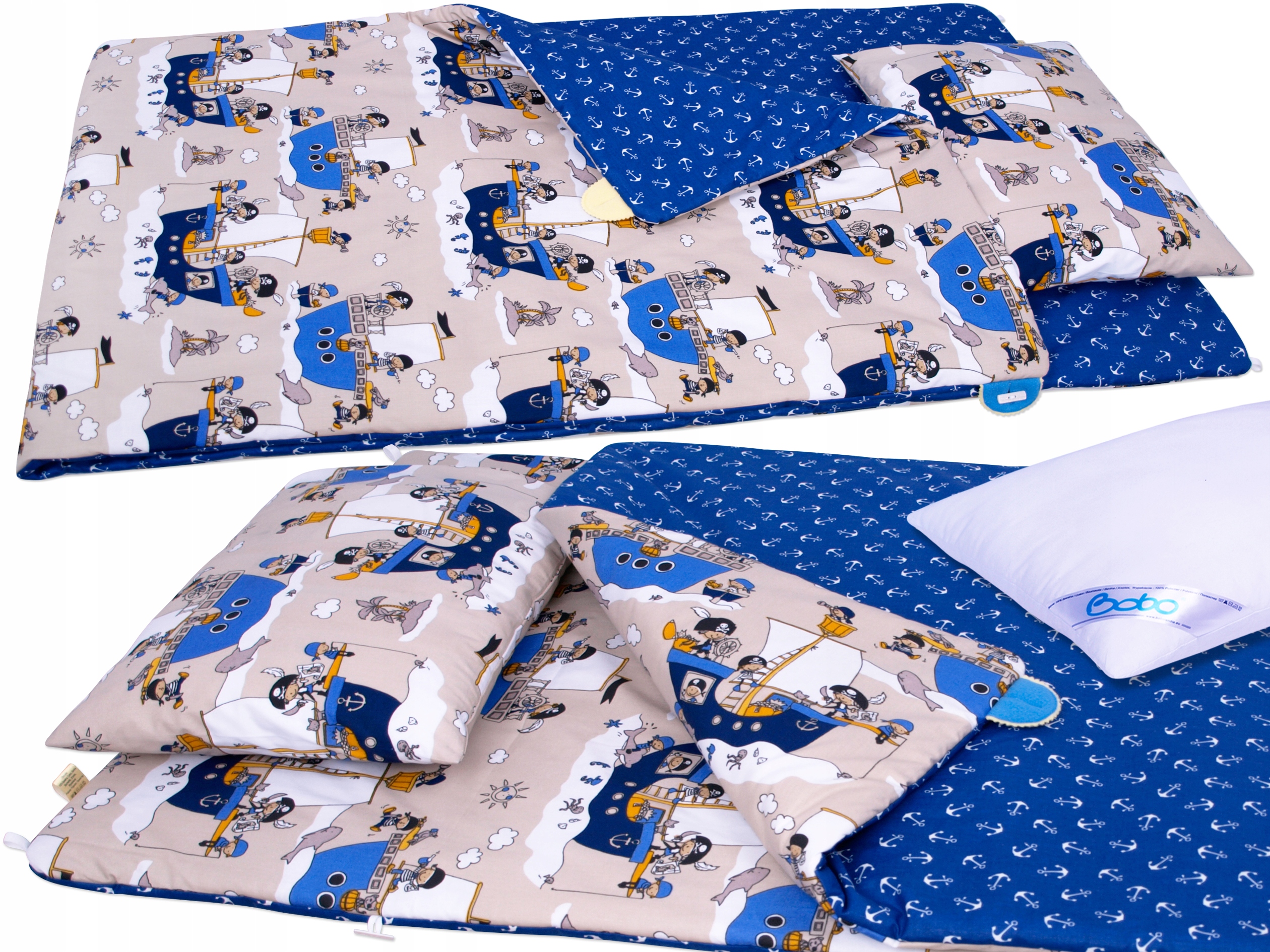 

Pościel do przedszkola Bobo 80x220 cm 3el. Piraci