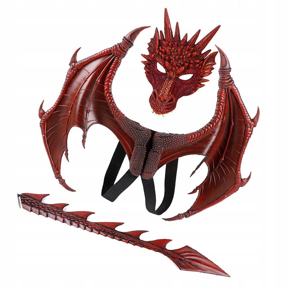 ZESTAW DO COSPLAY'U SMOKA Z OGONEM I SKRZYDŁAMI DLA DZIECI