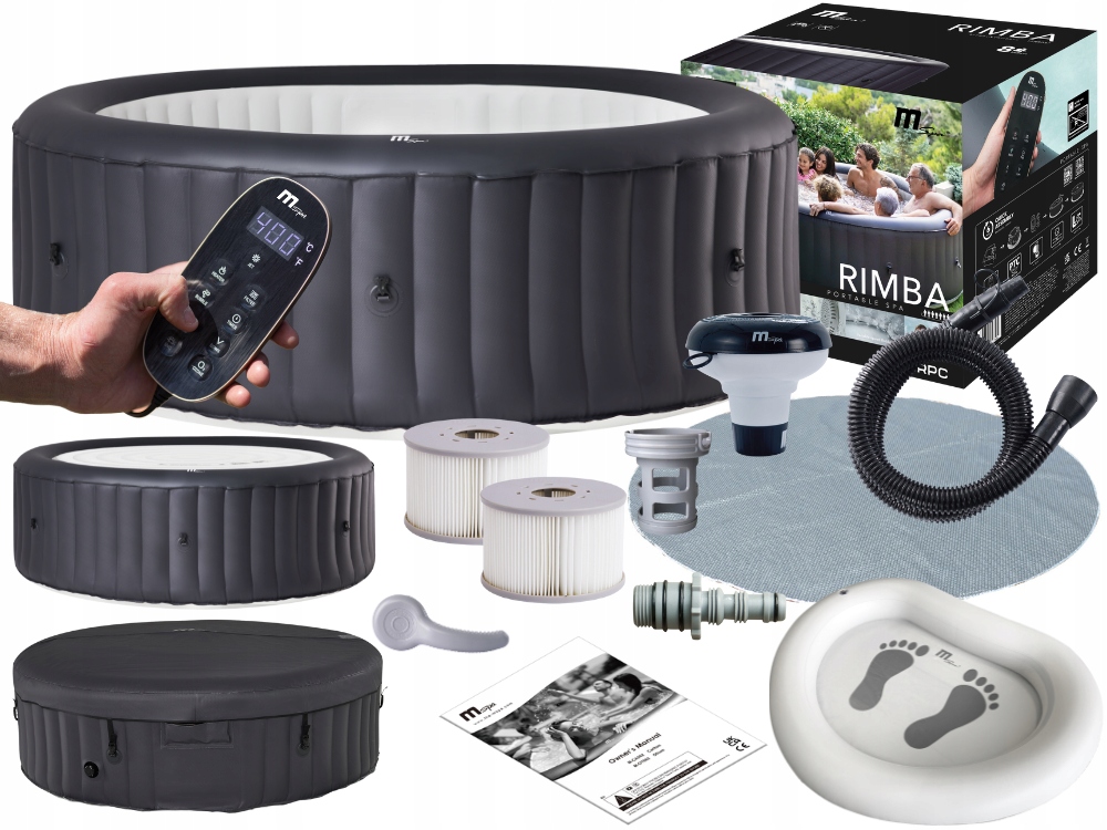 Dmuchane Ogrodowe Spa Hydromasaż MSpa RIMBA MAX 8 osób + LAMPA UVC