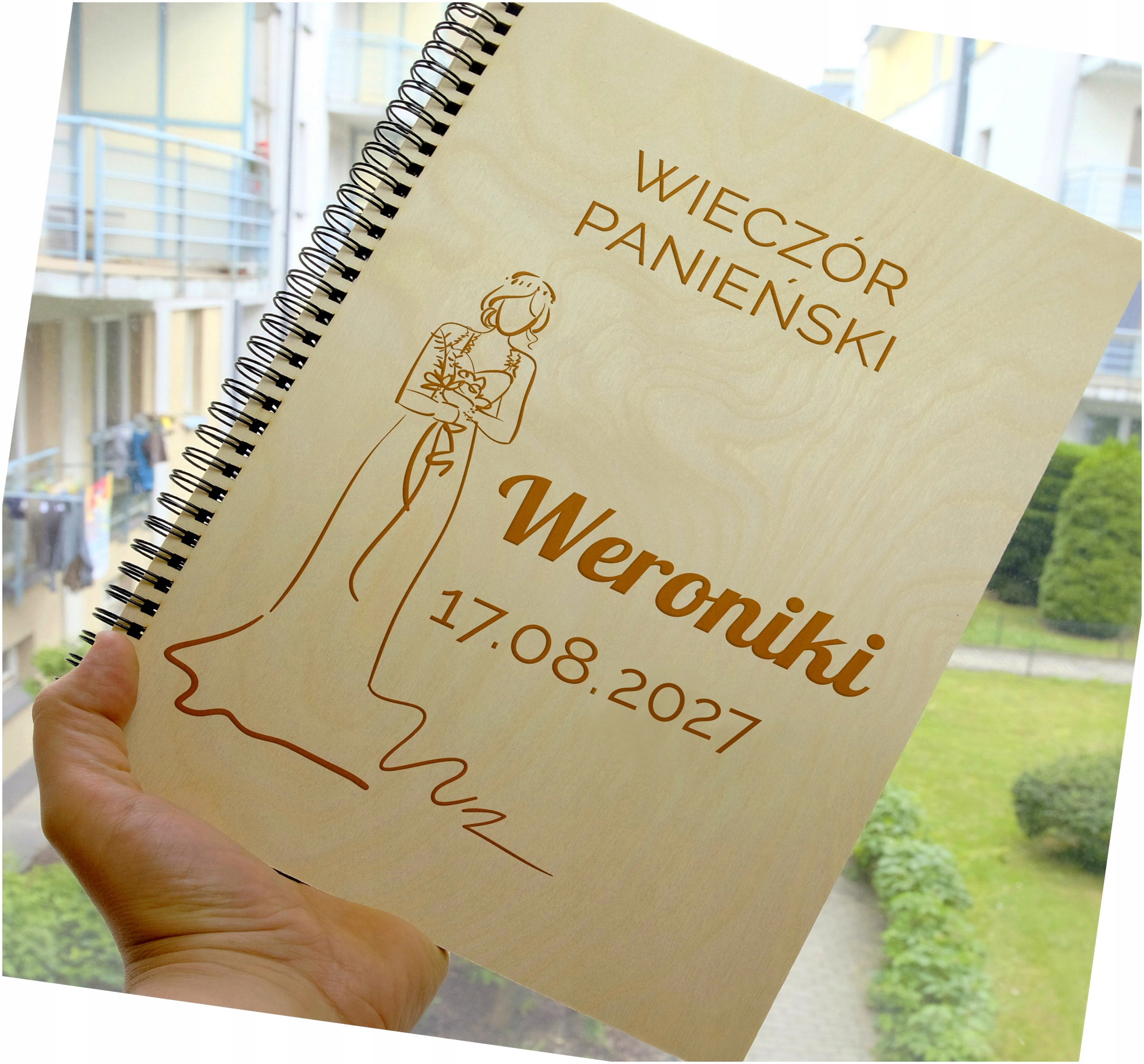 PREZENT NA POŻEGNANIE STANU WOLNEGO DLA PRZYSZŁEGO MĘŻA A4 DREWNO