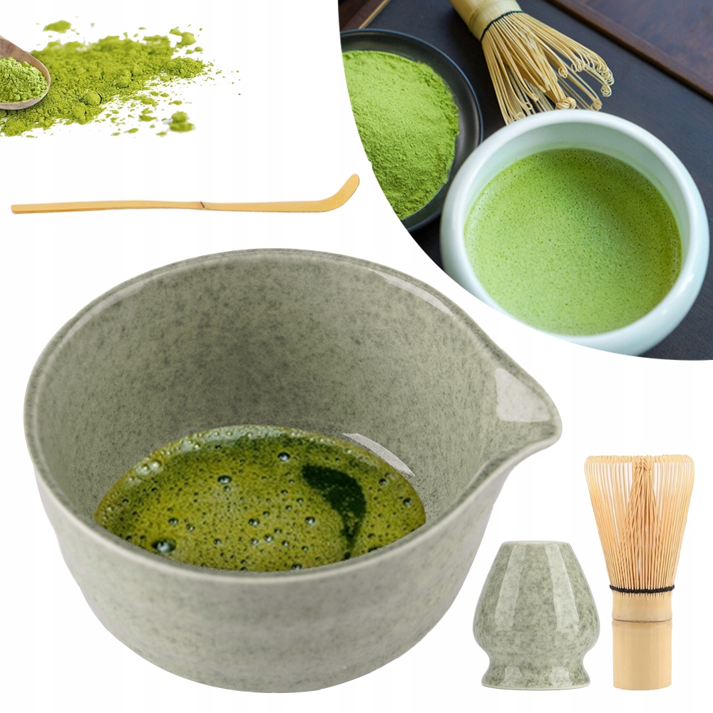 Levně Čajová Sada Matcha 4-DÍLNÁ Startovací Sada Pro Zelený Čaj