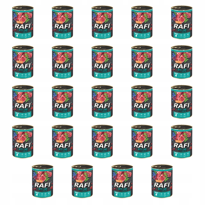 Rafi Junior s jehněčím masem – krmivo pro psa 400 g X24