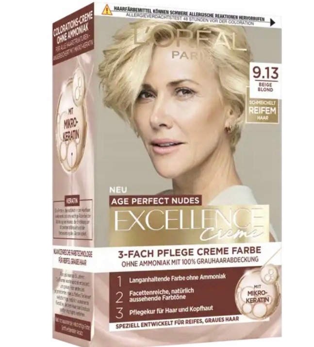 Loreal Paris Age Perfect Excellence Creme barva na vlasy 9.13 Béžová Blond