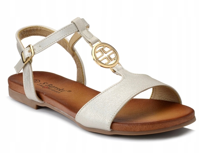 

Sandały damskie płaskie S.barski SS27-77 złote 36