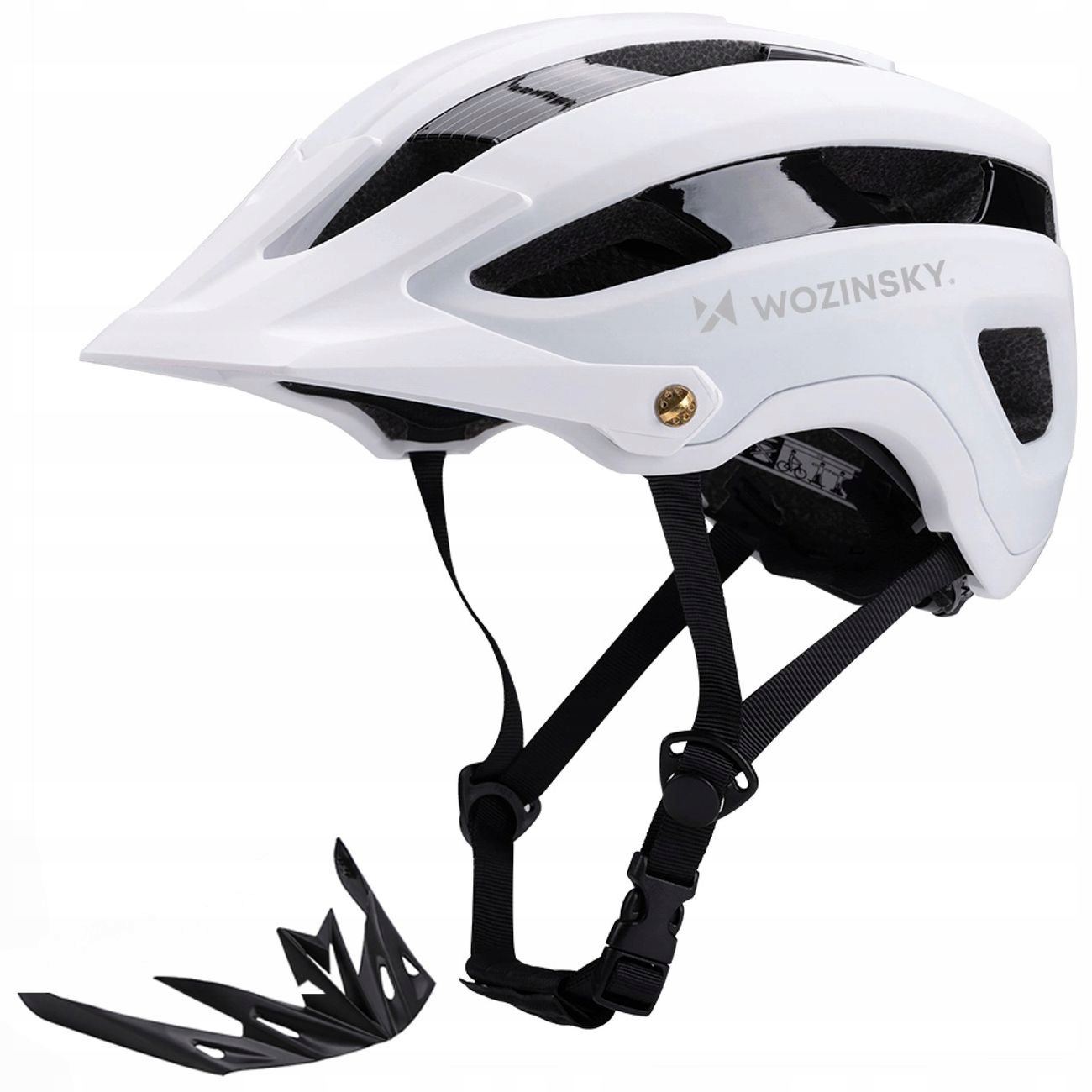 Cyklistická helma s odnímatelným kšiltem, univerzální pro kolo, koloběžku, 57-62 cm