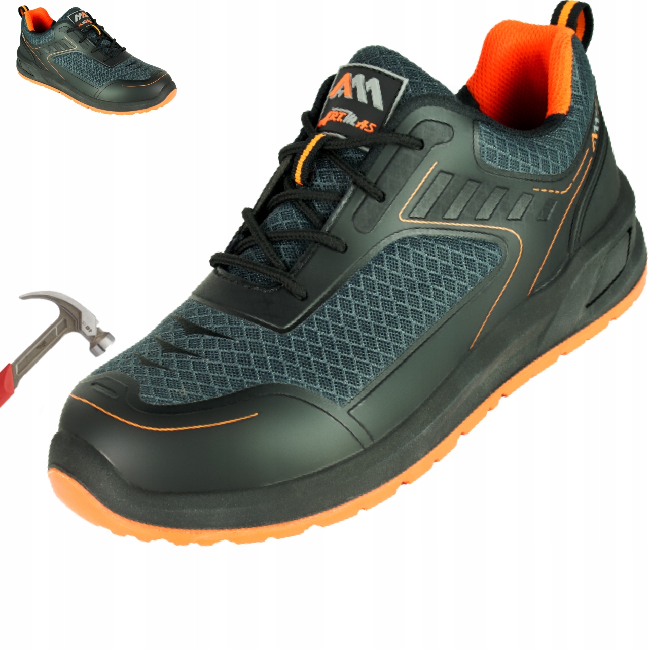 Buty robocze Półbuty Męskie ochronne bhp Lekkie Przewiewne S1 r.45