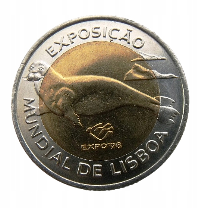 PORTUGALIA 100 ESCUDOS 1997 FOKA BIMETAL MENNICZA UNC