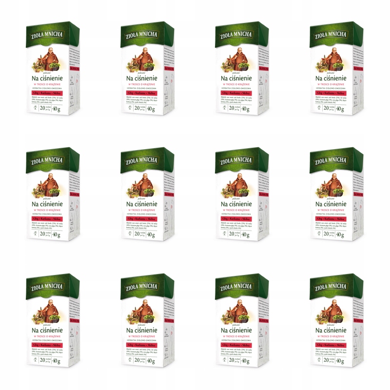 Zioła Mnicha na ciśnienie 20 torebek /40g X12