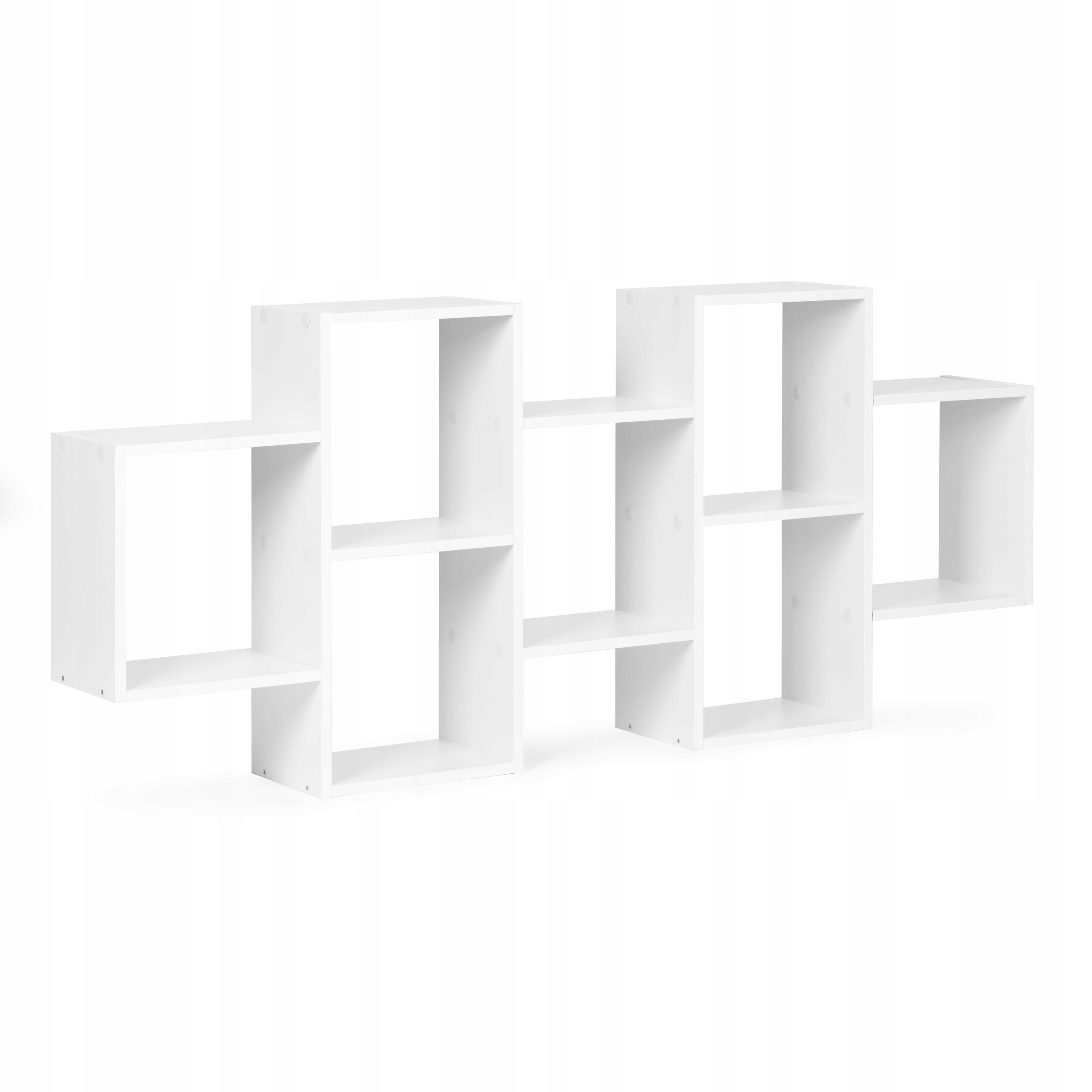 Nowoczesny biały wiszący regał 8 półek do domu biura pokoju elegancki