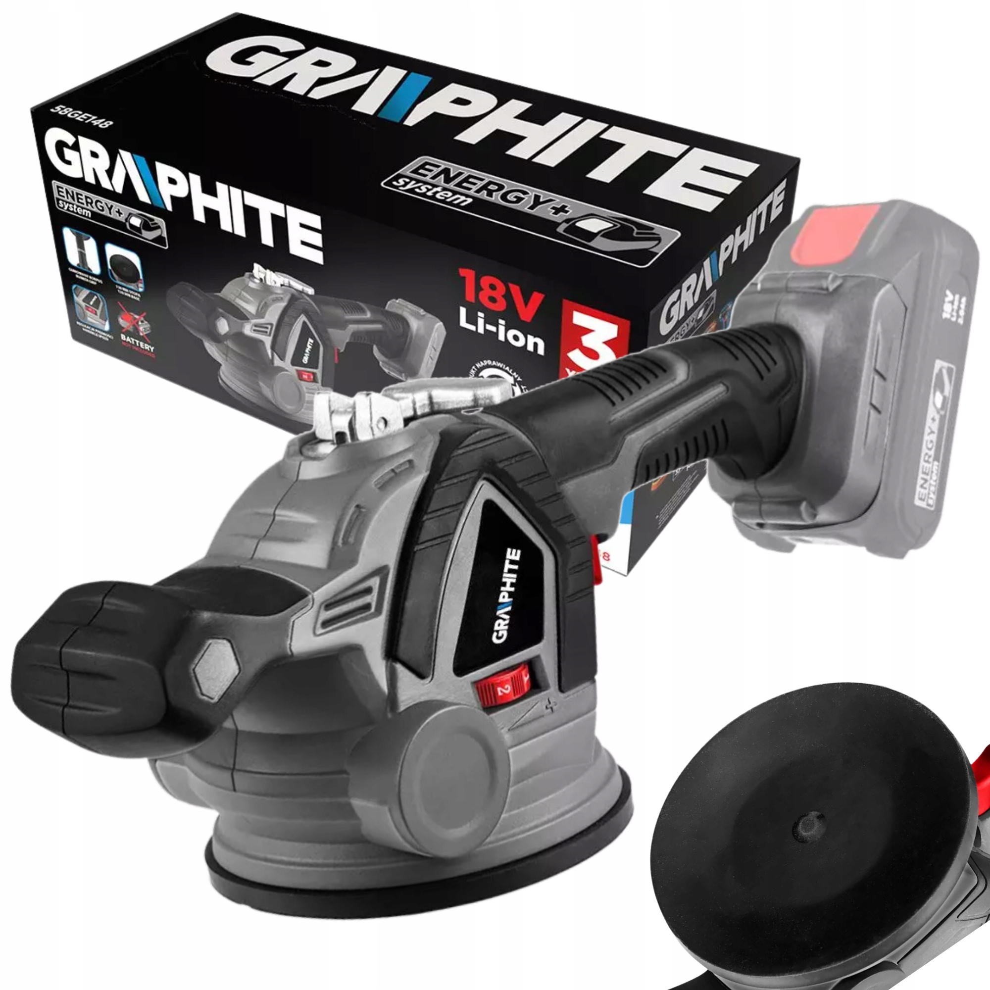 Przyssawka Wibrująca do Układania Poziomowania Płytek Akumulatorowa 18V